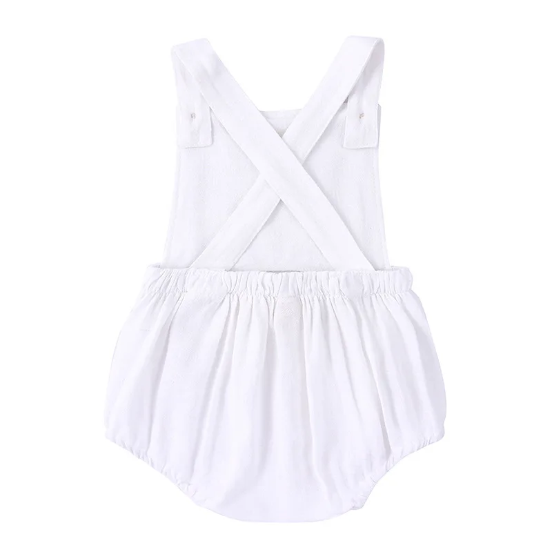 Summer Newborn Infant Baby Boys Girls Rompers Playsuit Jumpsuit Overalls for Kids Cotton Linen Sleeveless Baby Clothing cute baby bodysuits