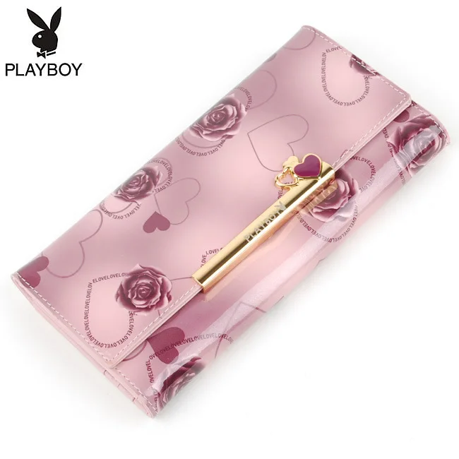 

Shoppe Genuine Product PLAYBOY Women's Wallet Mid-length Cowhide Leather Genuine Leather Wallet Women's Wallet