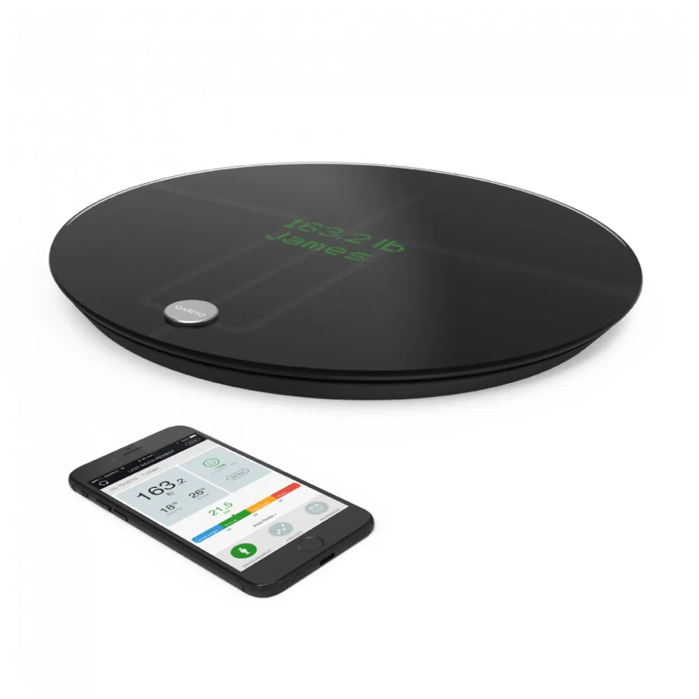 Цифровые весы QardioBase 2 Wireless Smart Scale B200-IVB черный