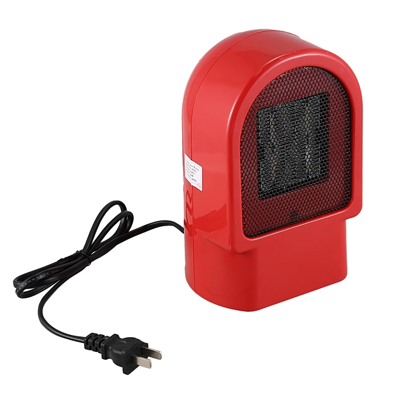 Электрический тепловентилятор мини зимний ручной нагреватель PTC керамический Быстрый нагрев теплая плита радиатор fice Настольный вентилятор горячего воздуха - Color: Red
