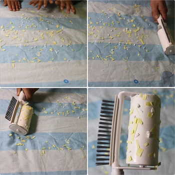 

New Clothes Lint Remover with Brush Sticky Lint Roller with Cover Hair Removal Roller Dog Cat Hair Sticky Lint Dust Hair Remover