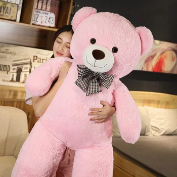 Giant 105cm Soft Teddy Bear Plush Toys White&Pink&Brown Bear Super Big Hugging Pillow Animal Cushion Children Birthday Gift 6