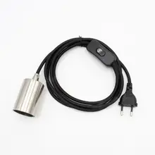 CE Европа вилка шнур питания с переключателем E27 держатель лампы стол Сделай Сам шнур лампы наборы