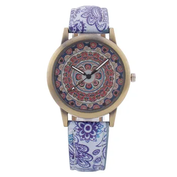 

New Arrival Lady Imitation Porcelain Retro Strap Digital Dial belt Quartz Simulation Watch