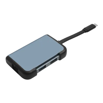 

5 In 1 Computer Peripherals Home Multiport Adapter Metal USB C Hub Laptops Gigabit Ethernet Multifunctional Compact For MacBook