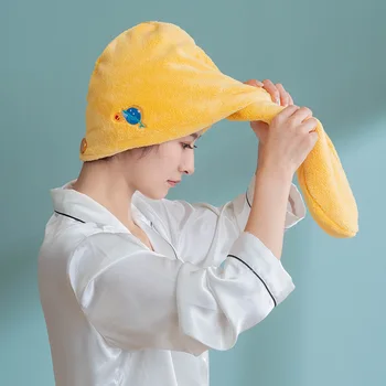 

Dry Hair Cap Female Super Absorbent And Quick-drying Thickened Shower Cap Wipe Hair Towel Cute Dry Hair Towel Bath Towel Cap Hat