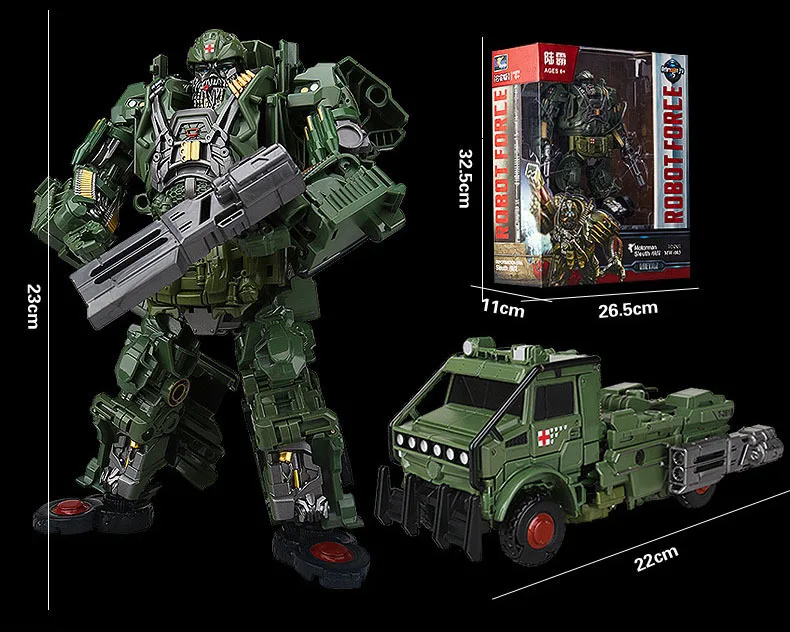 Weijiang трансформация игрушка гончая фигурки фильм грузовик модель Abs 23 см сплав MW003 негабаритный деформационный автомобиль робот для детей - Цвет: Hound with box