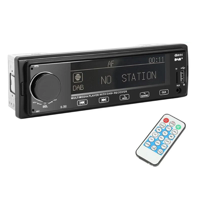 

K701 DAB Car Radio Stereo MP3 Player 1Din Autoradio Bluetooth RDS AM FM Radio AUX USB TF Card Auto Audio Music Car Player
