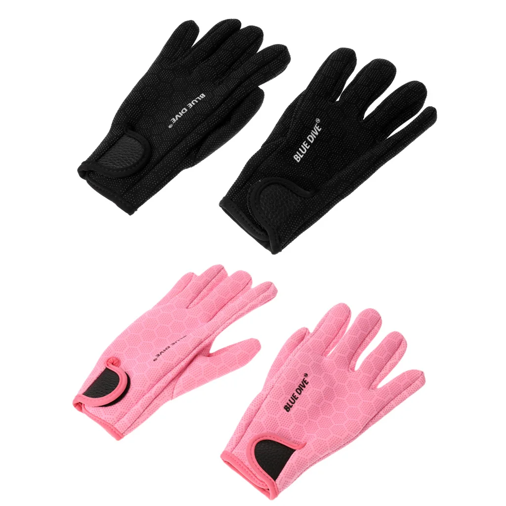 1 пара черные/розовые 1,5 мм Неопреновые эластичные ультра противоскользящие Гидрокостюмы перчатки сохраняющие тепло Дайвинг Плавание Серфинг перчатки для каякинга