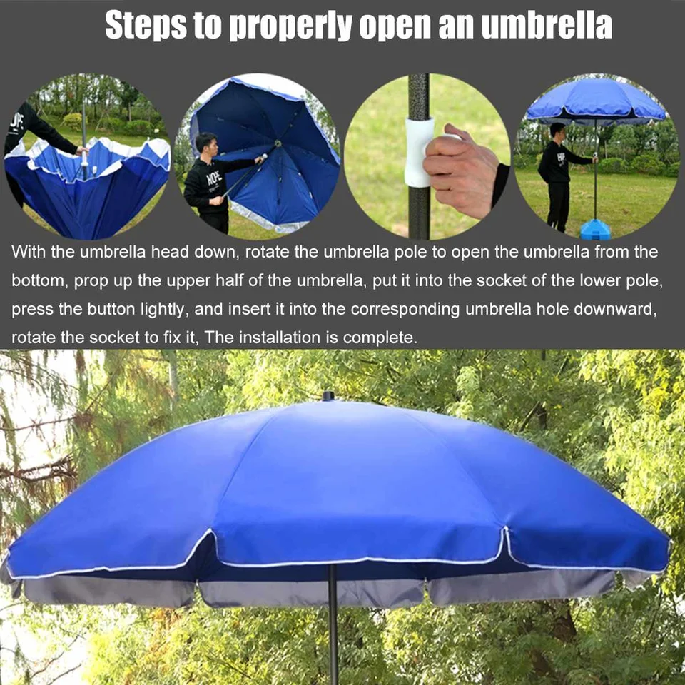Adjustable Outdoor Parasol Sun Shade Umbrella New Garden Beach Patio Tilting Tilt Umbrella Parasol Protection Ultraviolet Proof Umbrellas Aliexpress