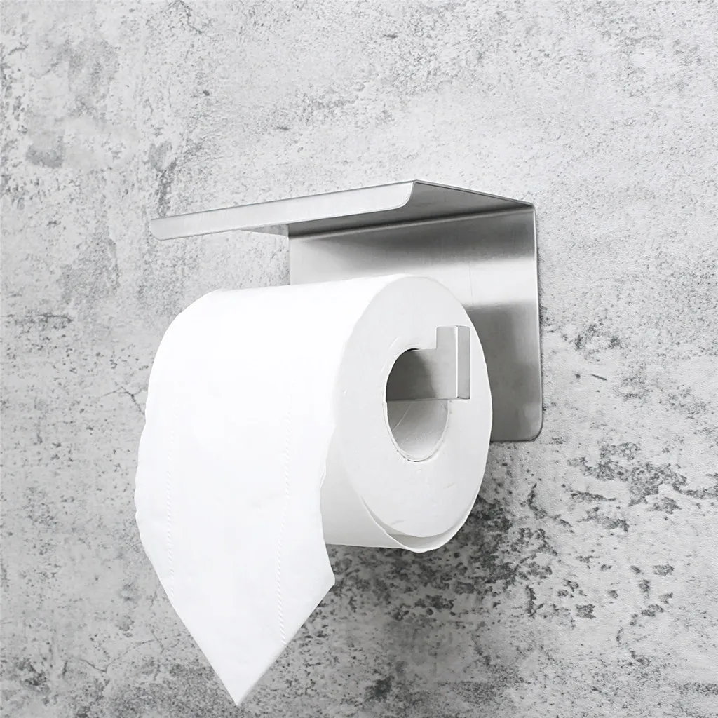 Держатель для туалетной бумаги из нержавеющей стали, держатель для полотенец без ногтей, крепкий клей, держатель для туалетной бумаги, супер клей, самоклеющийся