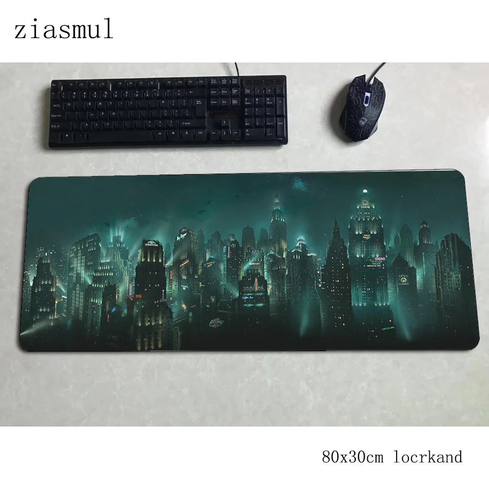 Коврик для мыши bioshock 80x30 см, коврик для компьютерной мыши в подарок на Хэллоуин, игровые аксессуары, 3d большой коврик для мыши, клавиатура, игры для pc gamer