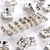 100pcs 6x6x3mm Mixed Color Square Brass Rhinestone Beads Spacer Beads for Jewelry Making DIY Bracelet Necklace Findings Hole 1mm ► Photo 3/6