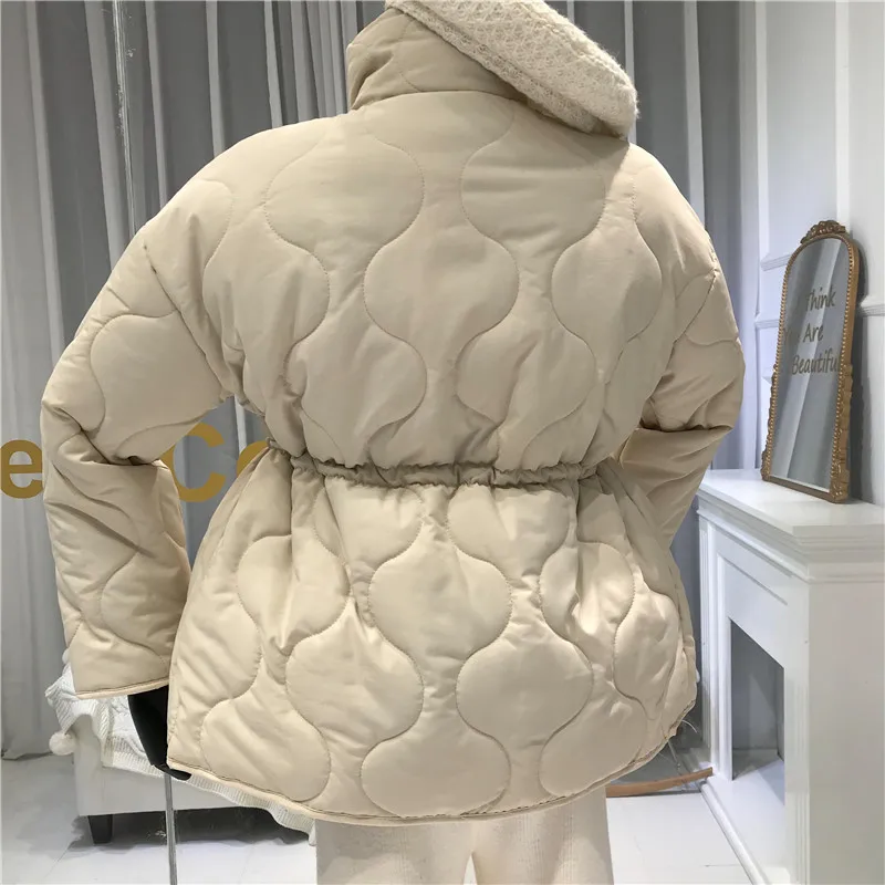 Женские зимние модные куртки Normcore/минималистичные корейские Abrigos Mujer Invierno Темно-Синяя Женская одежда