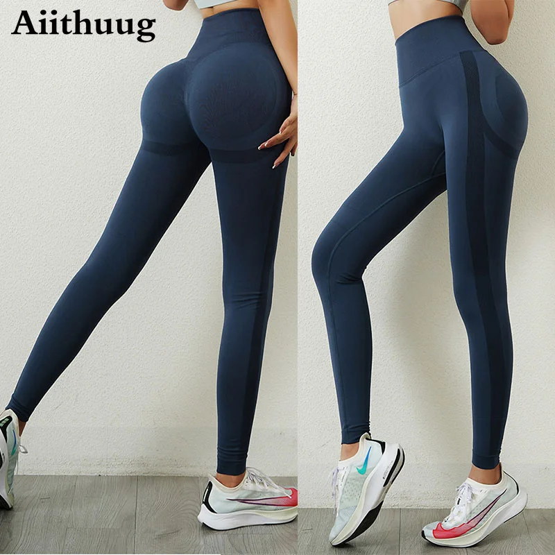 Aiithuug Womens Seamless Leggings High Waisted Workout Tight Leggings Gym  Yoga Pants Tummy Control Sports Compression Scrunch