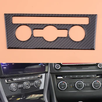 

25.5x9.7 cm Car Carbon Fiber Central AC Control Switch Button Cover Trim Fit for VW Golf VII GTI 2013 2014 2015 2016 2017