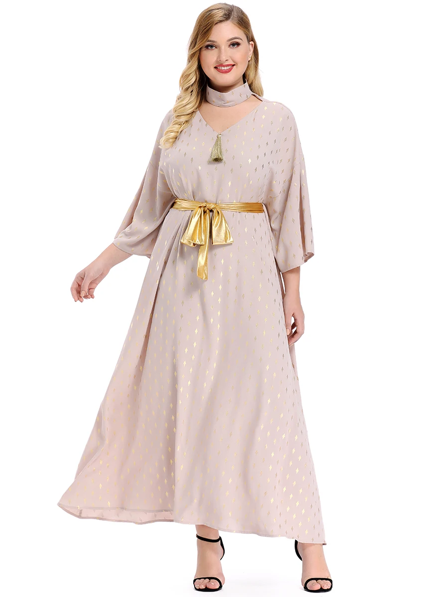 

2019 Toleen Plus Size Dress Sexy V -neck backless Autumn pink dress women Elegant maxi dress Holiday long party dress ladies