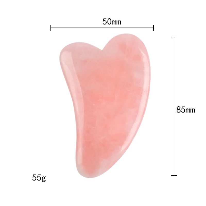2 шт. натуральный розовый кварц Gua Sha скребок для кузова массажный инструмент для лица и спины массажер для ног Gua Sha