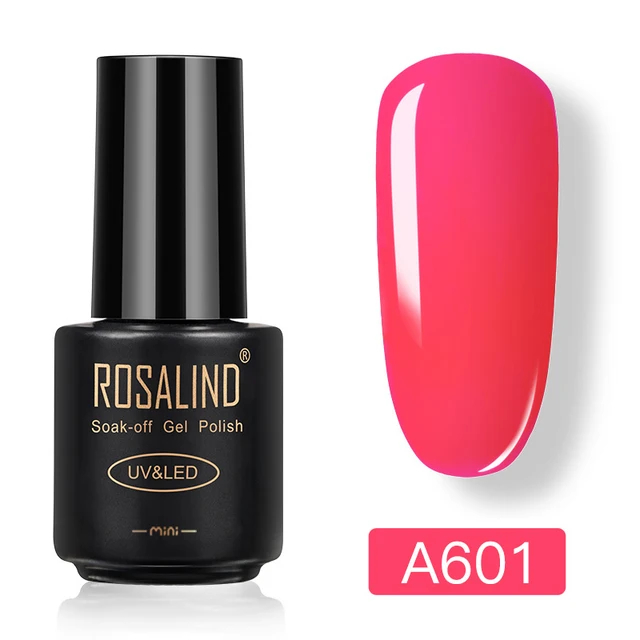 ROSALIND Nail Gel Polish Neon Luminous Hybrid Varnish Manicure Semi Permanent UV Gel Nail Art Base Top Coat Gel Nail Polish New A601