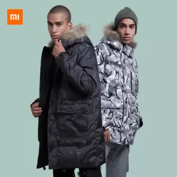 Новая камуфляжная длинная куртка-пуховик Xiaomi F. mate, зимняя теплая куртка, можно демонтировать два вида пуховых курток
