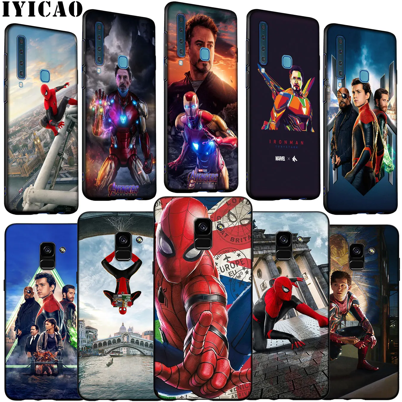 Spider Man Far from Home Iron Soft Silicone Phone Case for Samsung Galaxy A6 A7 A8 A9 2018 A3 A5 2016 2017 Note 9 8 10 Plus |