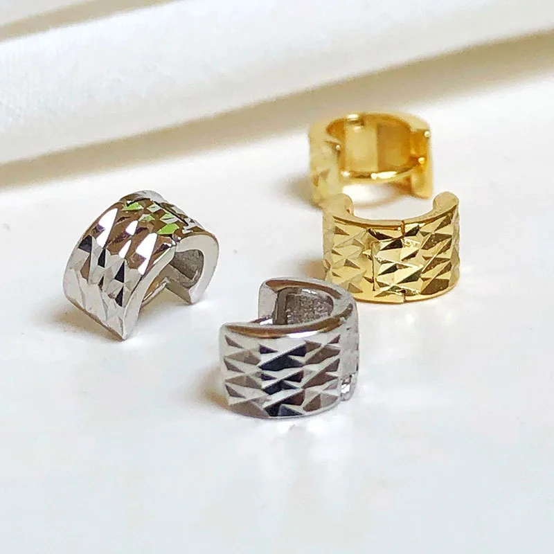WTLTC Gold Sliver Textured Hoop Earrings for Women 925 Sterling Round Steampunk Charms Hoops Jewelry | Украшения и аксессуары