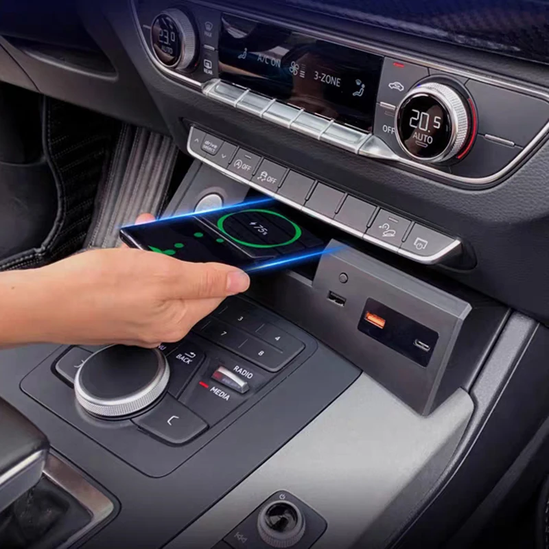 15w Car Qi Wireless Charging Phone Charger For Audi Q5 Sq5 2019 2020
