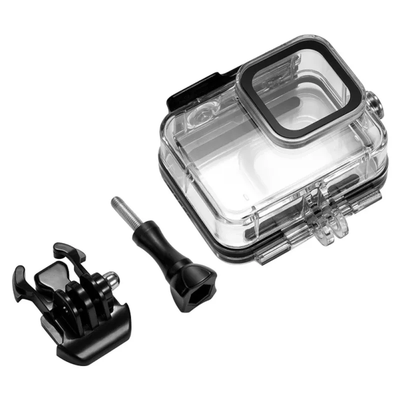Черный цвет Для GoPro Hero 8 черная камера водонепроницаемый корпус прозрачный противоударный устойчивый к царапинам защитный чехол для GoPro 8 Экшн-камера s - Цвет: Черный цвет