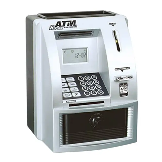 Electronic Piggy Bank ATM Password Money Box Cash Coins Saving Box ATM Bank Safe Box Automatic Deposit Banknote Christmas Gift 5