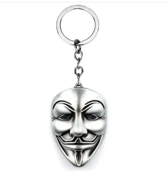 3 V для Vendetta брелок для ключей для женщин и мужчин подвеска с маской брелок кольцо для ключей держатель кольца для фильмов подарки ювелирные изделия 4 стиля - Цвет: 3