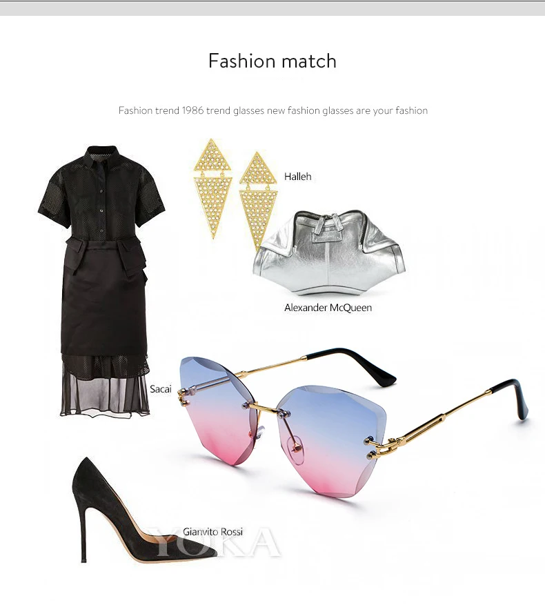 MuseLife дизайн, модные женские солнцезащитные очки,, без оправы, женские солнцезащитные очки, Ретро стиль, сплав, оправа, классический бренд, дизайнерские очки
