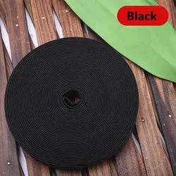 White/Black Nylon High - Elastic Bands for DIY Garment and Trousers Sewing - 5 Meters (Black)
