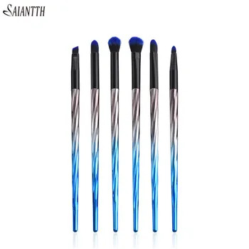 

SAIANTTH 5/6/10pcs Ivory blue black gradient makeup brushes set professional beauty cosmetic tool kit pincel maquiagem fan flame