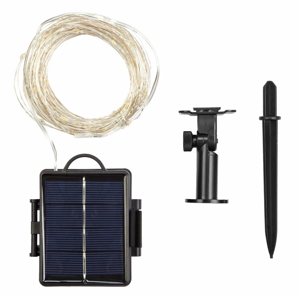 Cross Border for New Style Manufacturers Direct Selling Solar-powered String Lights Changeable Battery Box 200LED Christmas Cour