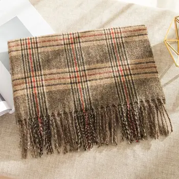 

Luxury brand plaid scarf 2019 winter warm cashmere scarves for women neck warmer foulard femme ladies shawls and wraps