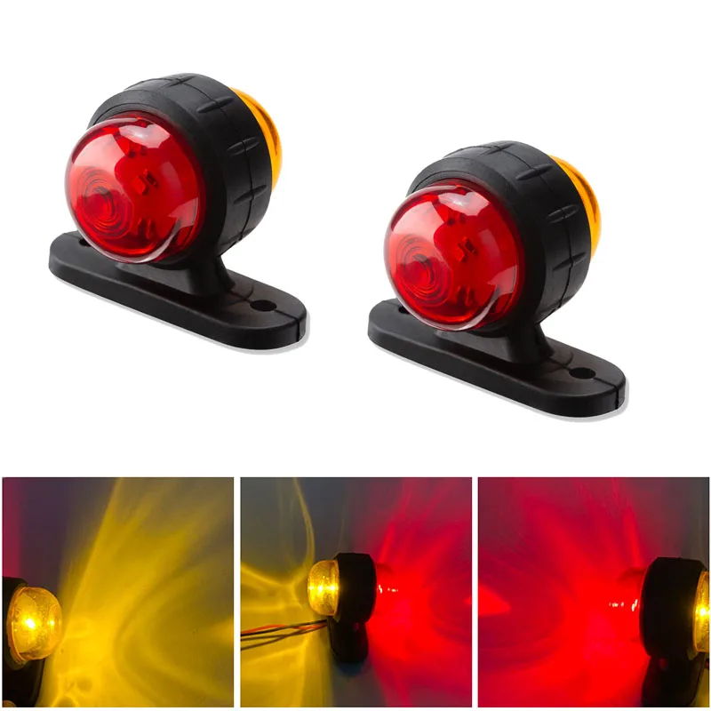 

2PCS Waterproof LED Side Marker Lights 12V / 24V Car External Lights Warning Tail Light Auto Trailer Truck Lorry Lamps