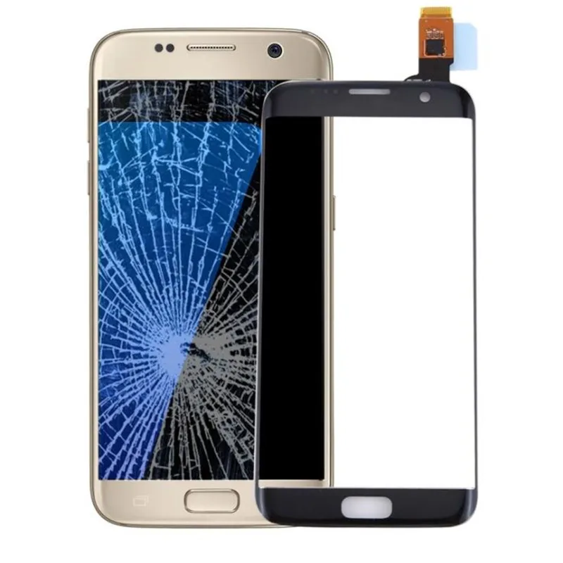 black 5,5 дюймов экран для samsung Galaxy S7 edge G935 G935F G935A дигитайзер панель сенсорная линза Сенсорное стекло запасные части - Цвет: black