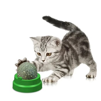 

Natural Catnip Rotate Ball Snacks Licking Sugar Toy