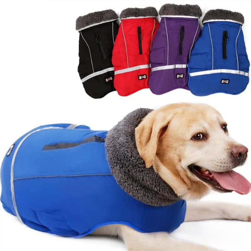 

Reflective Winter Pet Dog Clothes Warm Fleece Jacket Waterproof Coat Hoodies for Chihuahua Small Medium Large Dogs S-XXXL