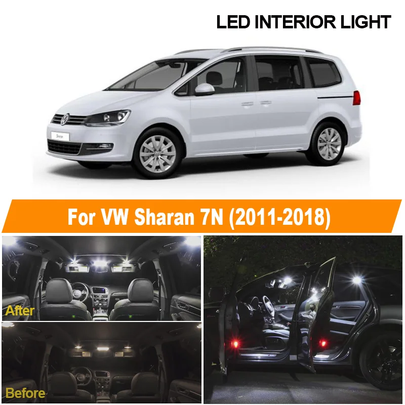 17 шт. автомобильные лампы для внутреннего освесветильник Volkswagen VW Sharan 7N 2011-2018 |