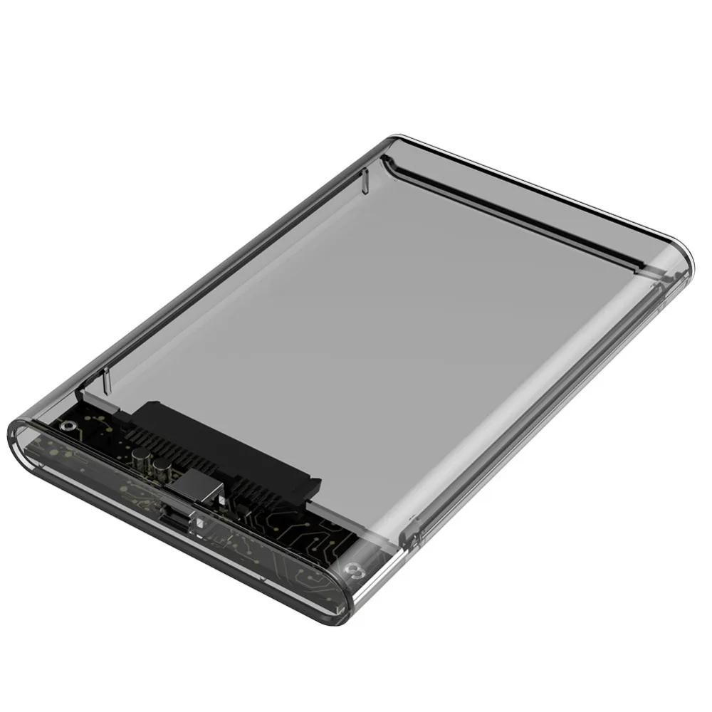 Прозрачный корпус для жесткого диска type C USB 3,0 Gen2 10 Гбит/с 2,5 ''вспомогательное устройство для жесткого диска UASP протокол с кабелем type-C ssd-бокс