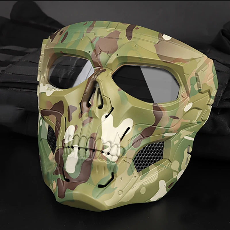 Маски с черепами для пейнтбола, тактические, дышащие, для охоты, стрельбы, военные, для всего лица, безопасные, для страйкбола, пейнтбола, маски