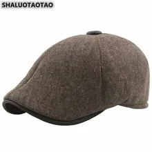SHALUOTAOTAO, зимняя, для среднего возраста, хлопок, термо, модные береты, плюс бархат, защита ушей, бренд, для отдыха, спортивная шапка, шапка для папы