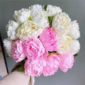 

Artificial rose peony hand flowers artificial bridal holding flower wedding diy flores