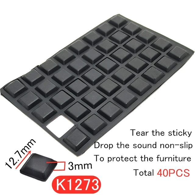 Door Stops Black Silicone Rubber Pads Self Adhesive Cabinet Bumpers Catches Rubber Damper Buffer Cushion Furniture Hardware 3M K1273