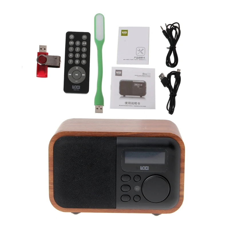 

Alarm Clock Bluetooth Speaker FM Radio Support Multifunctional Time Display D08A