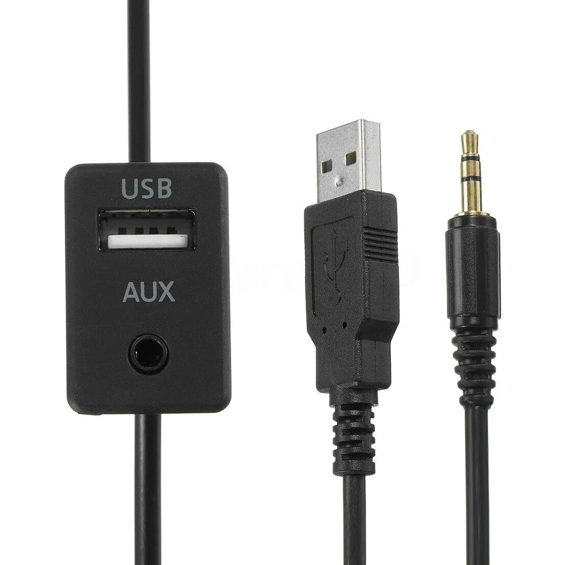 1 шт. автомобиль 3,5 мм AUX USB свинцовый Удлинительный кабель жила монтажная панель наушников Мужской Разъем-переходник для бас гитары адаптер крепления для Volkswagen Toyota