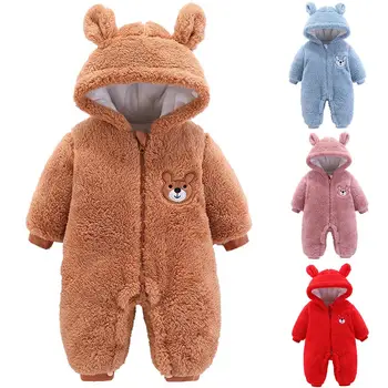 

New Fall Winter Warm Infant Baby Rompers Cotton Animal Overall Baby Boy Gril Halloween Xmas Costume Clothes Baby jumpsuit @A