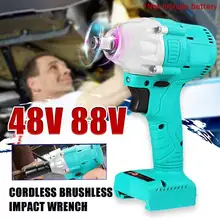 48V 88V 330Nm электрический бесщеточный ударный гайковерт Перезаряжаемые 1/2 торцевой гаечный ключ Мощность инструмент беспроводные без Батарея аксессуары 48V 88V 330Nm электрический бесщеточный ударный гайковерт Перезаряжаемые 1/2 торцевой гаечный ключ Мощность инструмент беспроводные без Батарея аксессуары