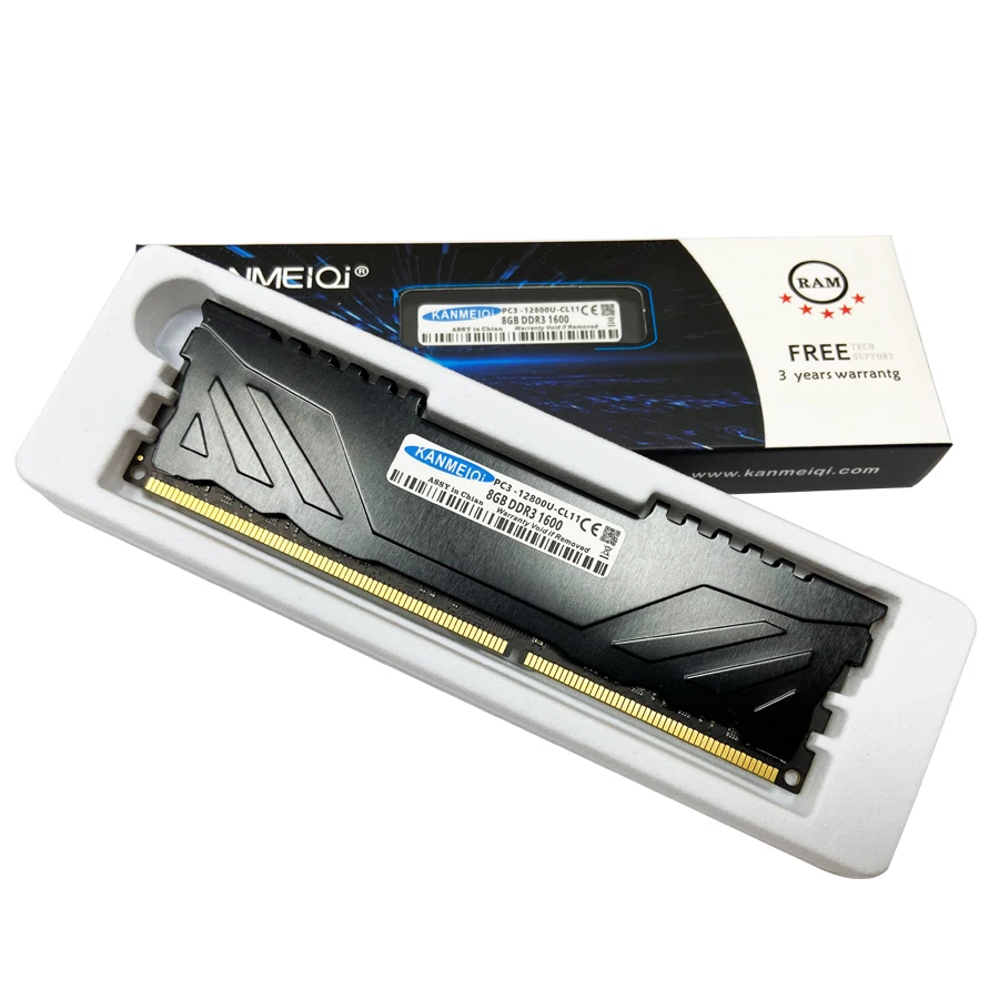Память KANMEIQi для настольных ПК ОЗУ DDR3 4 ГБ 8 1333 МГц 1600/1866 с радиатором dimm pc3 CL9 CL11 1 5 в